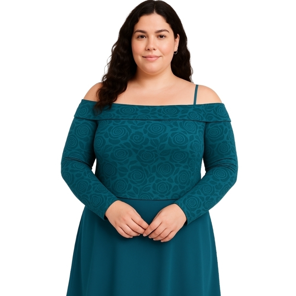 Wild Fable Velvet Burnout Long Sleeve Dress XXL Party
